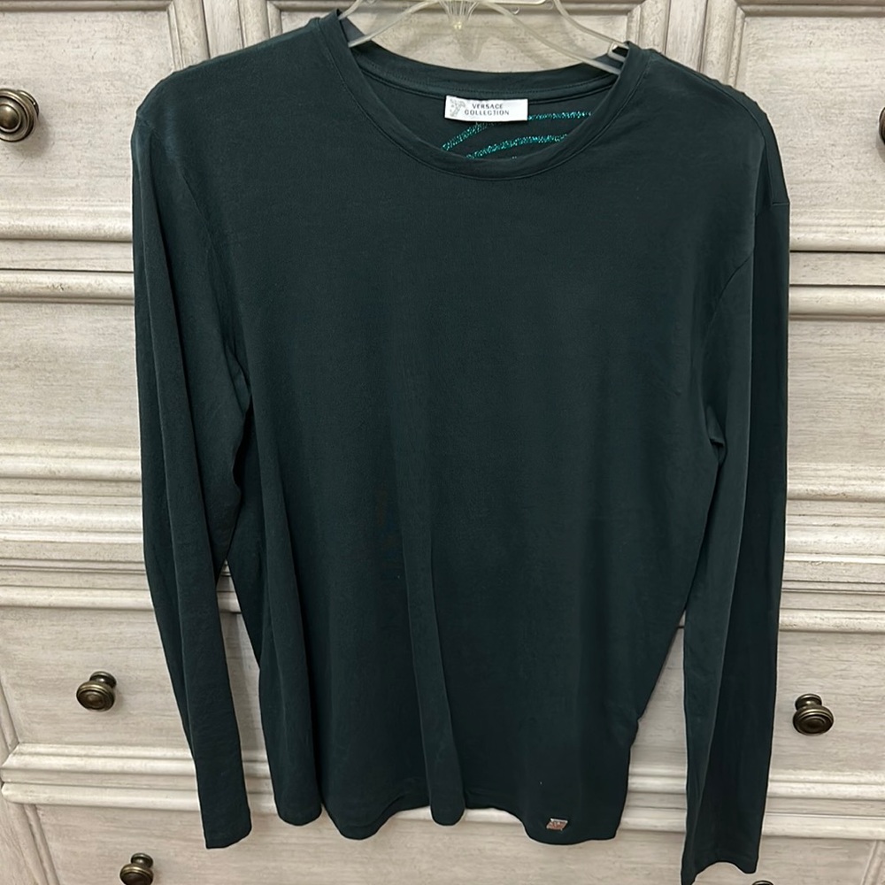 Men’s green Versace long sleeve t shirt size small